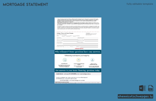 Kontoauszug der Banque Heritage Bank Uruguay (Word- und PDF-Format, 3 Seiten, Beispielvorschau)